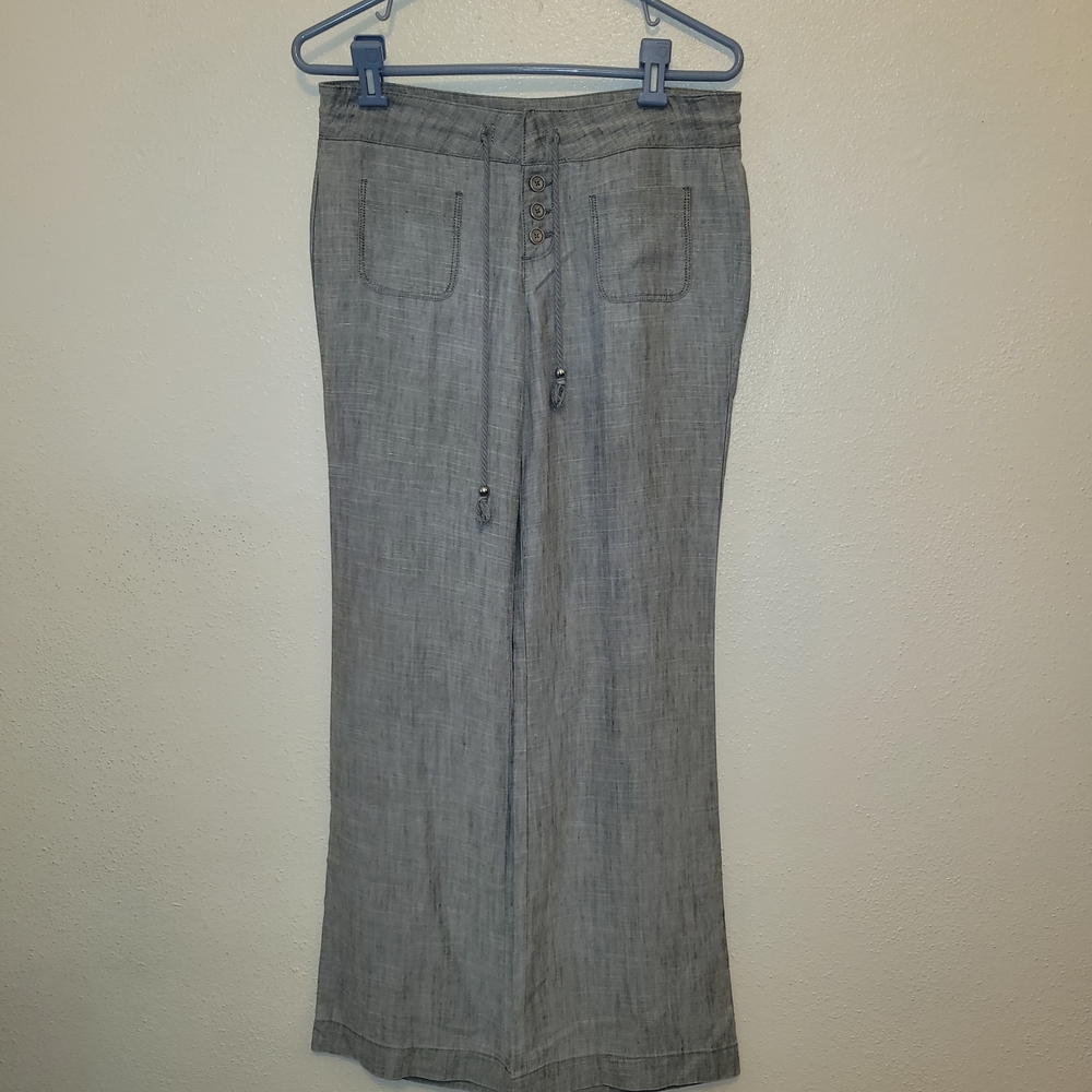 Anthropology Level 99 Grey Linen Blend Pant Size 26